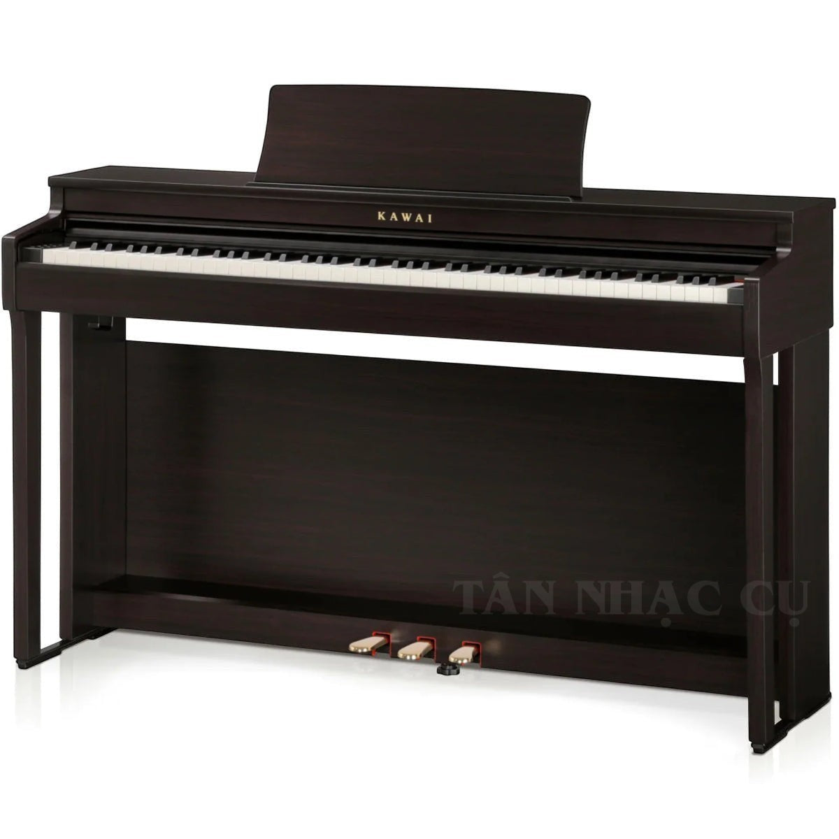Đàn piano điện Kawai CN201 dáng tủ màu gỗ hồng tại Tân Nhạc Cụ với bàn phím búa 88 phím và 3 pedal