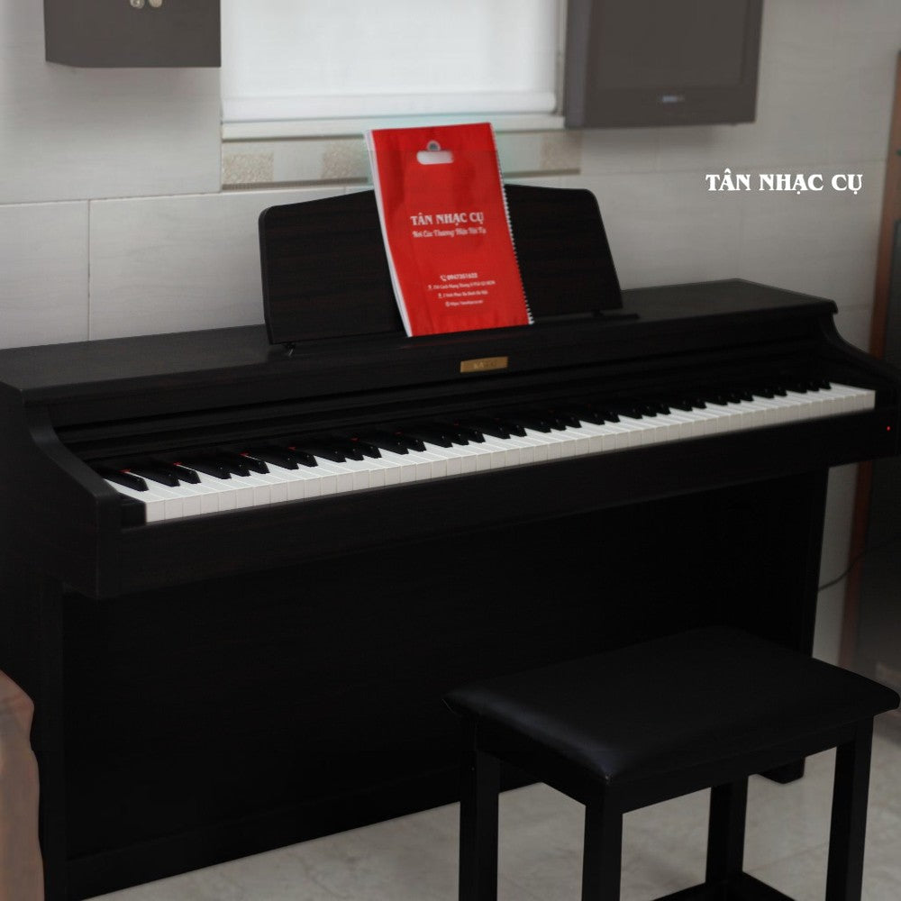 Đàn piano điện Kawai CN21 màu nâu gỗ sang trọng tại TÂN NHẠC CỤ, thiết kế dáng tủ cổ điển với 88 phím búa đàn chân thực.
