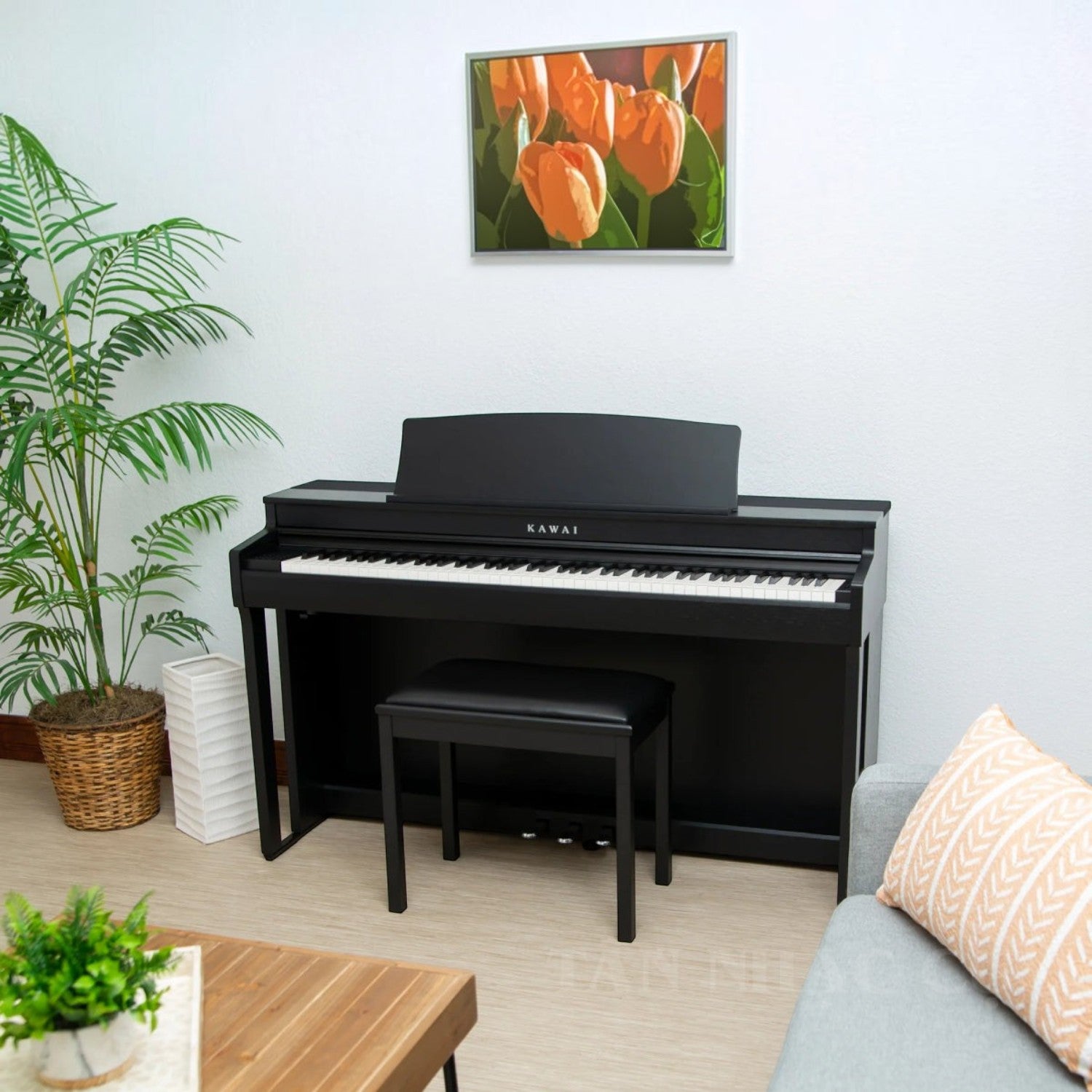 Đàn piano điện Kawai CN301 màu đen sang trọng tại showroom TÂN NHẠC CỤ