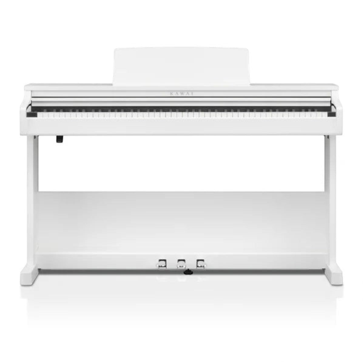 Đàn piano điện Kawai CX102 màu trắng trang nhã tại TÂN NHẠC CỤ với thiết kế dáng tủ gọn gàng và ba pedal gắn liền