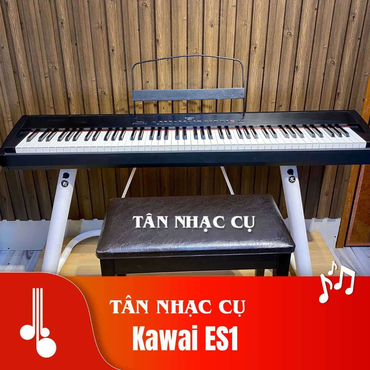 Đàn piano điện Kawai ES1 màu đen thiết kế hiện đại, nhỏ gọn với 88 phím tại cửa hàng TÂN NHẠC CỤ