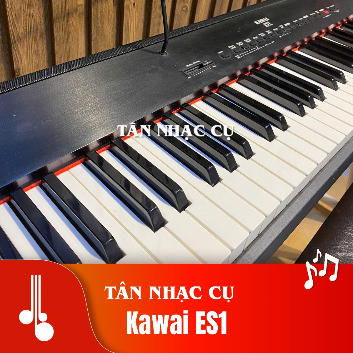 Đàn piano điện TÂN NHẠC CỤ Kawai ES1 màu đen thiết kế nhỏ gọn với 88 phím đàn hiện đại