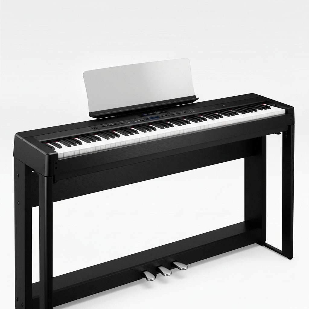 Đàn piano điện Kawai ES520 màu đen chính hãng tại TÂN NHẠC CỤ với thiết kế 88 phím búa hiện đại