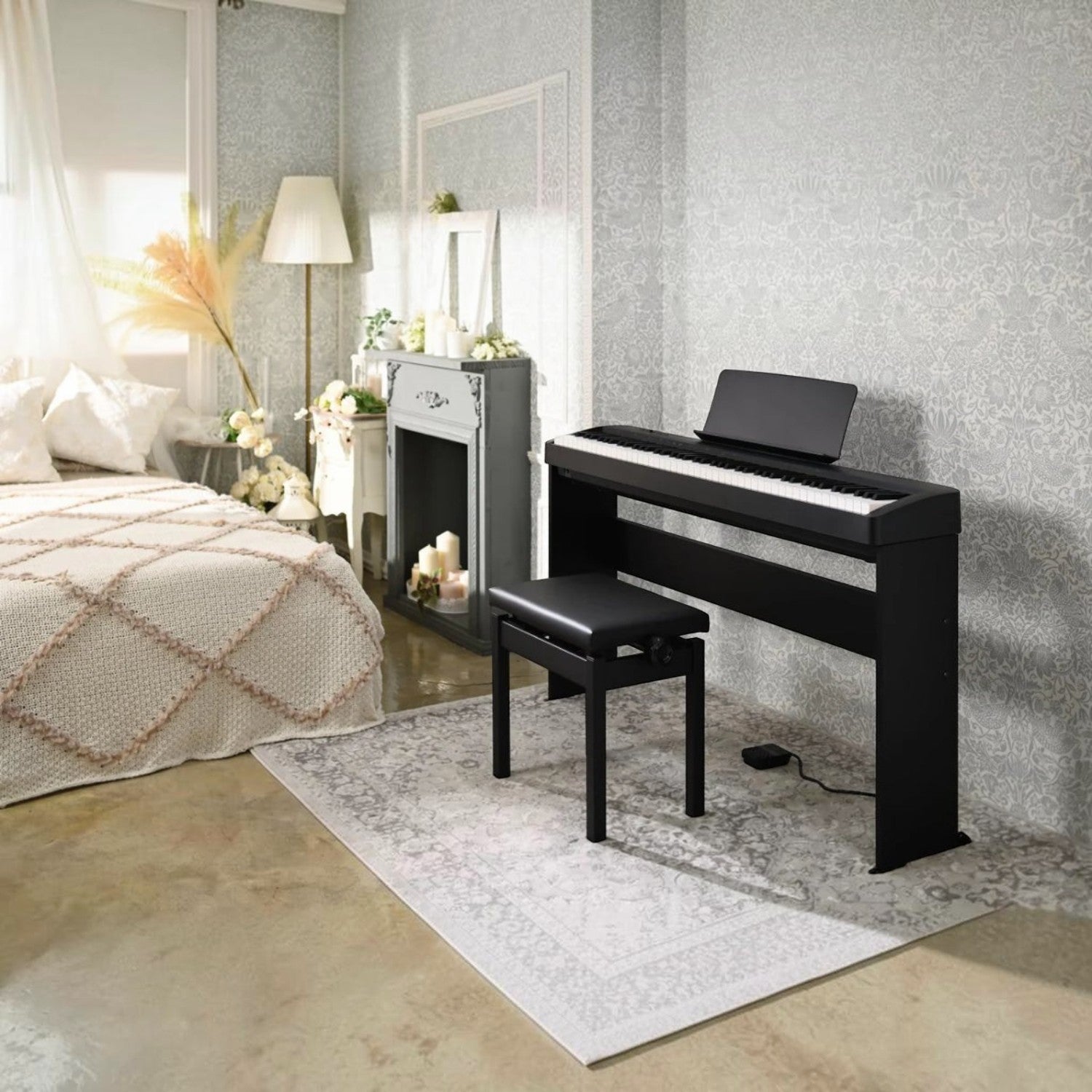 Đàn piano điện Kawai ES60 màu đen chính hãng tại Tân Nhạc Cụ, thiết kế gọn nhẹ cho không gian gia đình hiện đại