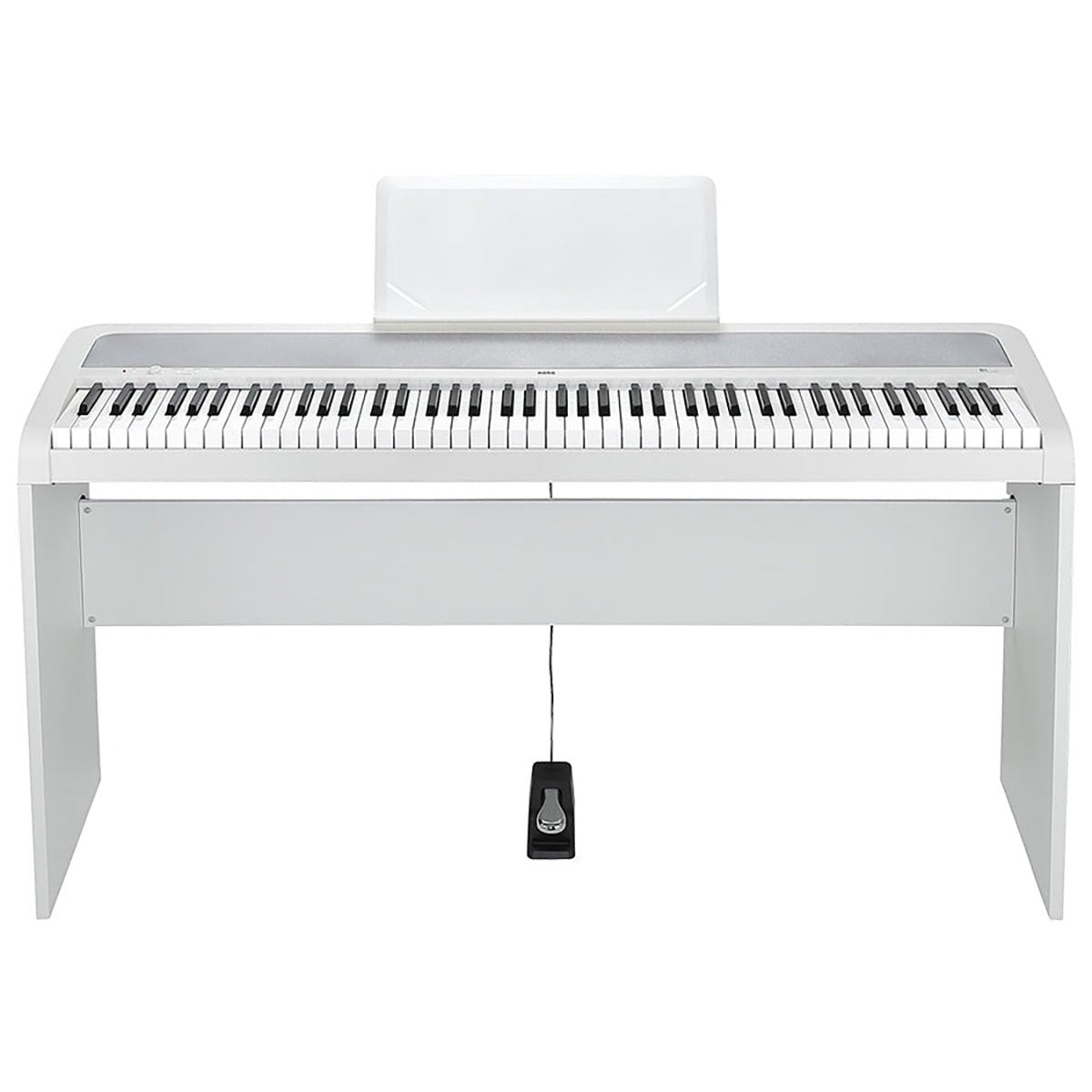 Đàn piano điện Korg B1 màu trắng tại TÂN NHẠC CỤ với thiết kế gọn nhẹ, bàn phím búa NH và giá đỡ nhạc tiện lợi