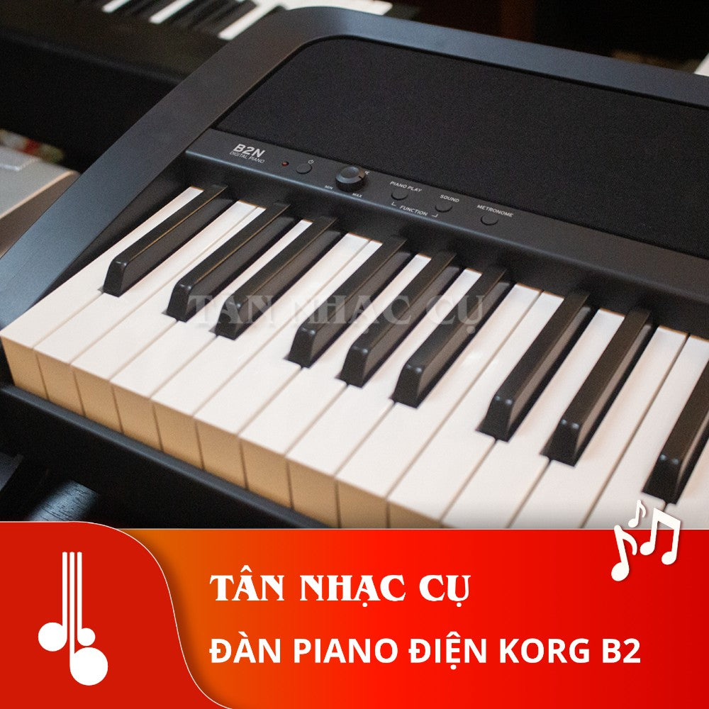 Đàn piano điện Korg B2 màu đen với bàn phím búa NH tại TÂN NHẠC CỤ, thiết kế gọn nhẹ cho người mới bắt đầu