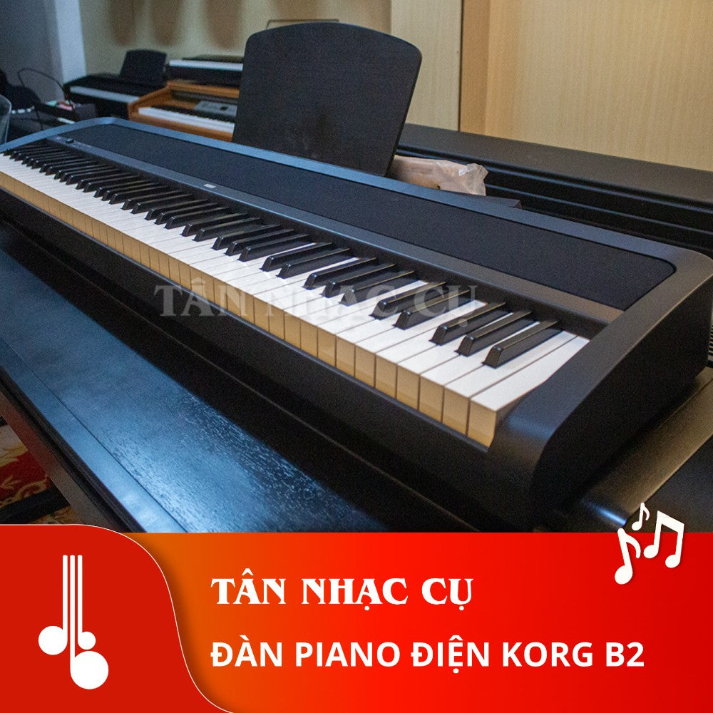 Đàn piano điện Korg B2 màu đen tại TÂN NHẠC CỤ với thiết kế gọn nhẹ và bàn phím búa NH chuyên nghiệp