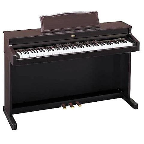 Đàn piano điện TÂN NHẠC CỤ Korg C3200 dáng tủ màu nâu sang trọng với bàn phím búa RH2 và ba pedal
