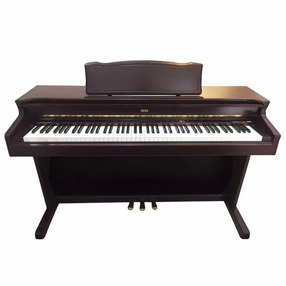 Đàn piano điện Korg C6000 dáng tủ màu nâu gỗ sang trọng tại TÂN NHẠC CỤ, thiết kế 88 phím búa chuẩn cho người mới học.