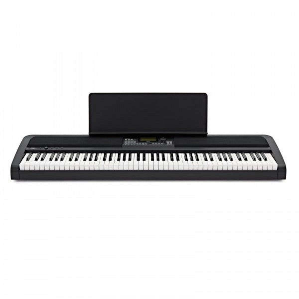 Đàn piano điện TÂN NHẠC CỤ Korg XE20 màu đen với 88 phím cơ chế gõ búa chân thực và giá để bản nhạc