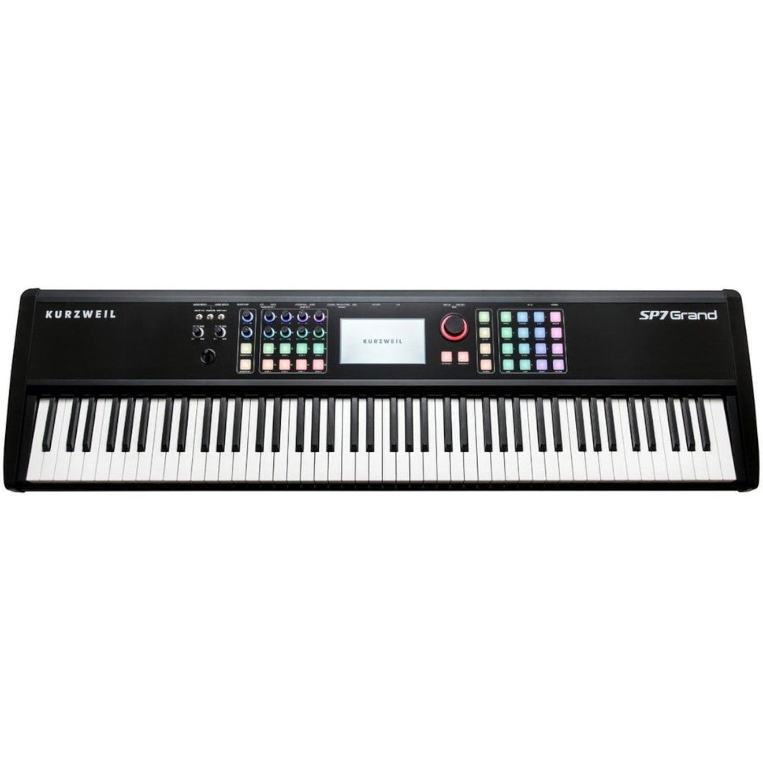 Đàn piano điện Kurzweil SP7 Grand 88 phím màu đen với màn hình cảm ứng và các nút điều khiển tại TÂN NHẠC CỤ