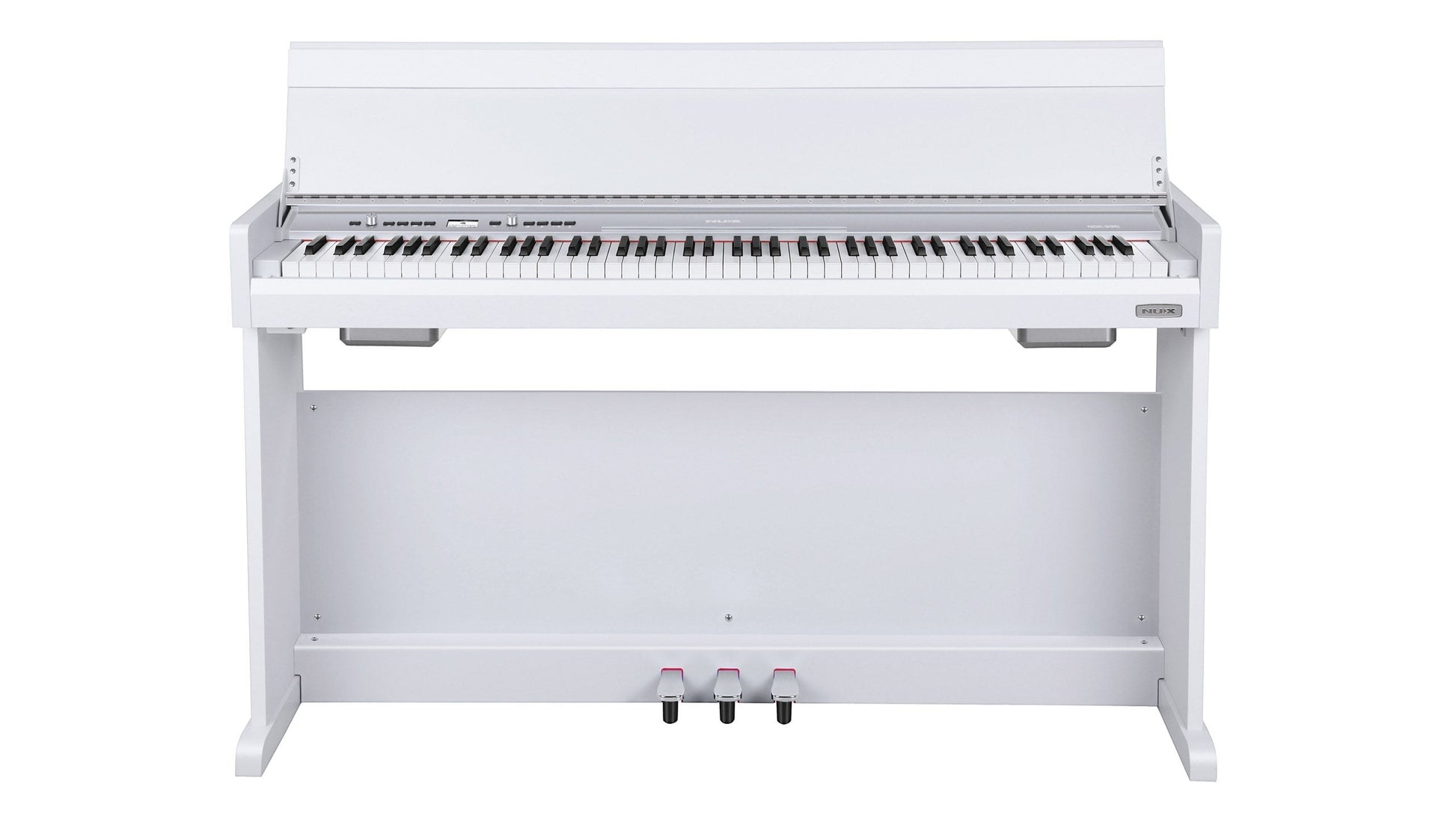 Đàn piano điện Nux NCK330 màu trắng thanh lịch với thiết kế upright hiện đại từ TÂN NHẠC CỤ