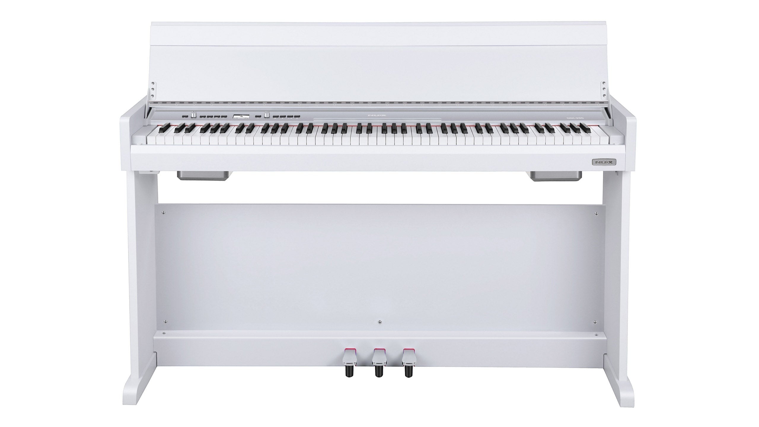 Đàn piano điện Nux NCK330 màu trắng thanh lịch với thiết kế upright hiện đại từ TÂN NHẠC CỤ