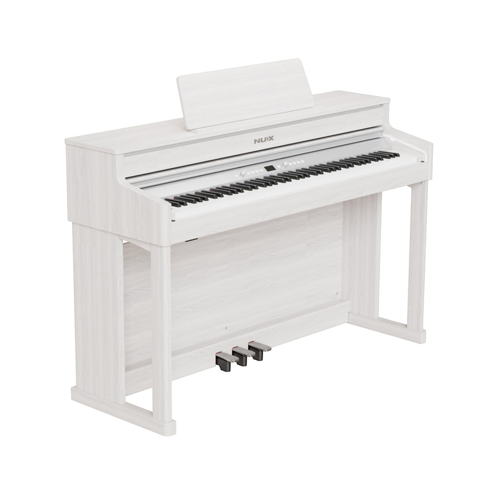 Đàn piano điện Nux NCK430 màu trắng hiện đại với bàn phím hammer-action tại TÂN NHẠC CỤ