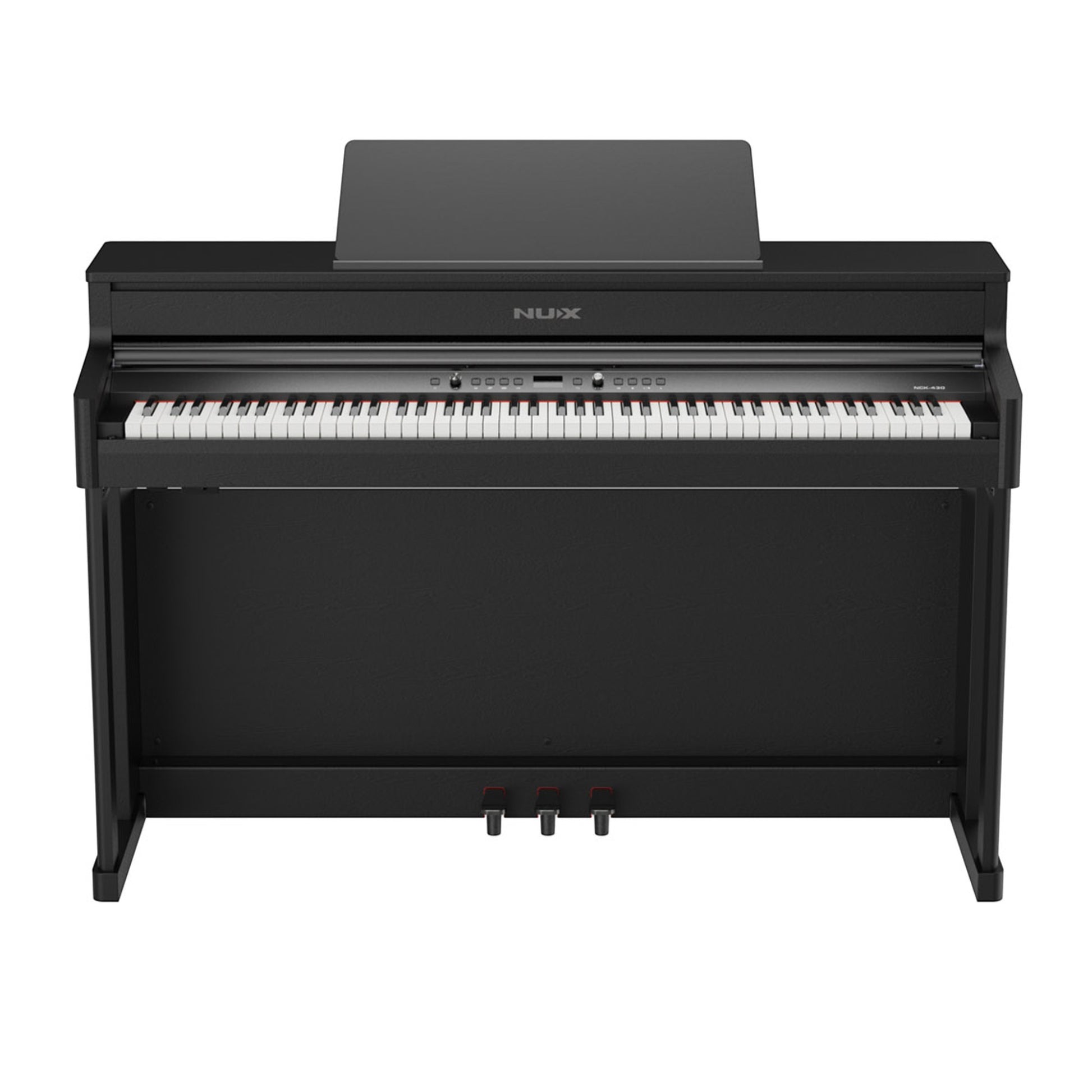 Đàn piano điện Nux NCK430 màu đen sang trọng tại TÂN NHẠC CỤ, thiết kế hiện đại với bàn phím hammer-action cao cấp.