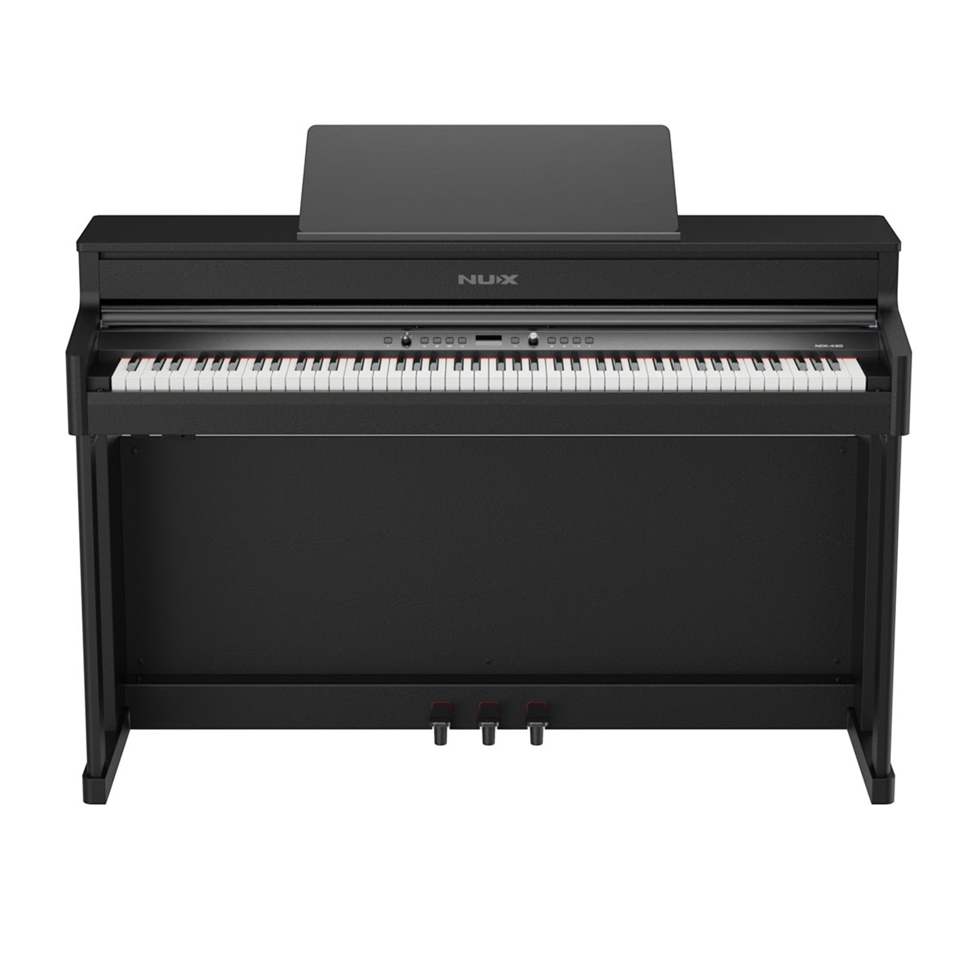 Đàn piano điện Nux NCK430 màu đen sang trọng tại TÂN NHẠC CỤ, thiết kế hiện đại với bàn phím hammer-action cao cấp.