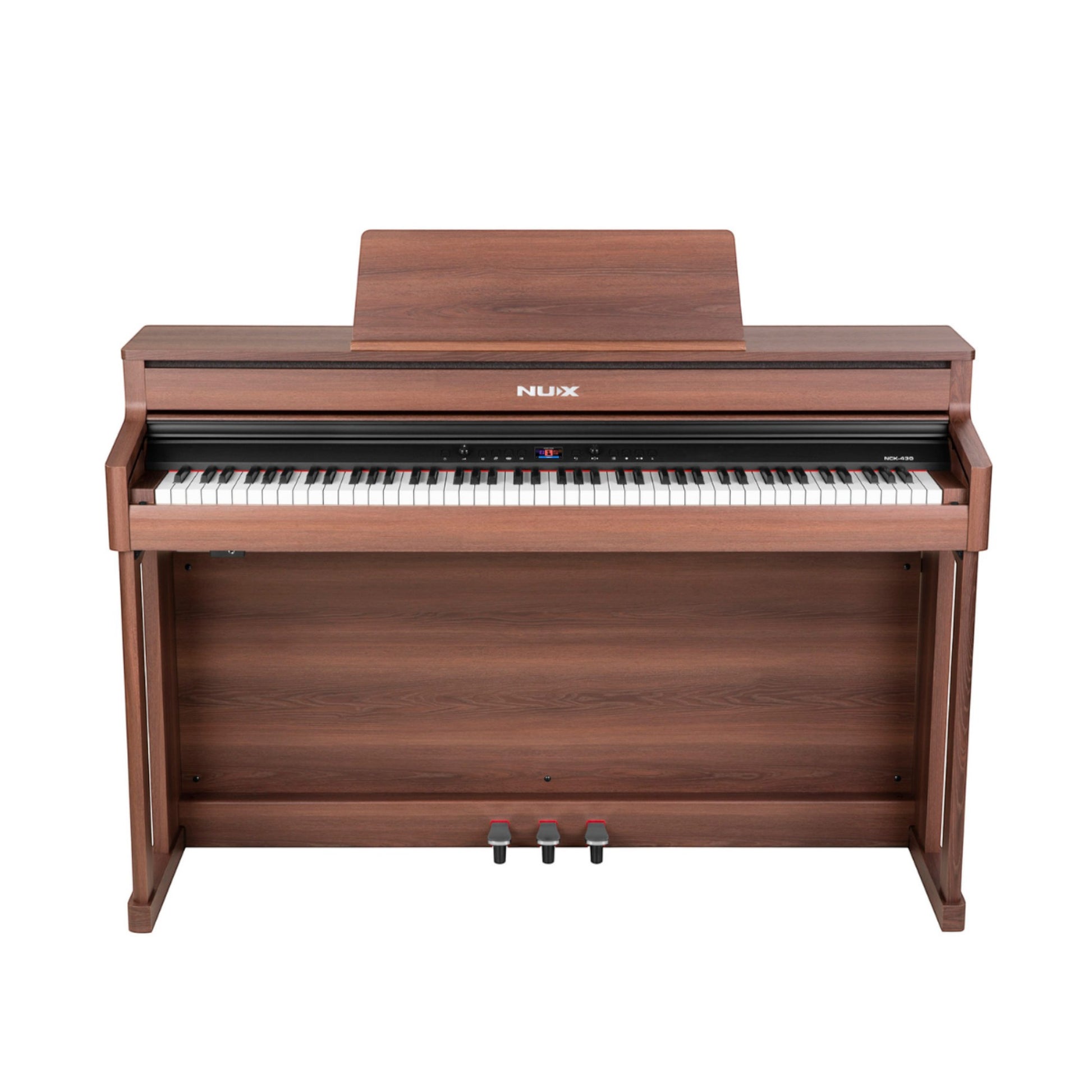 Đàn piano điện Nux NCK430 màu gỗ sang trọng với thiết kế hiện đại, bàn phím hammer-action tại TÂN NHẠC CỤ