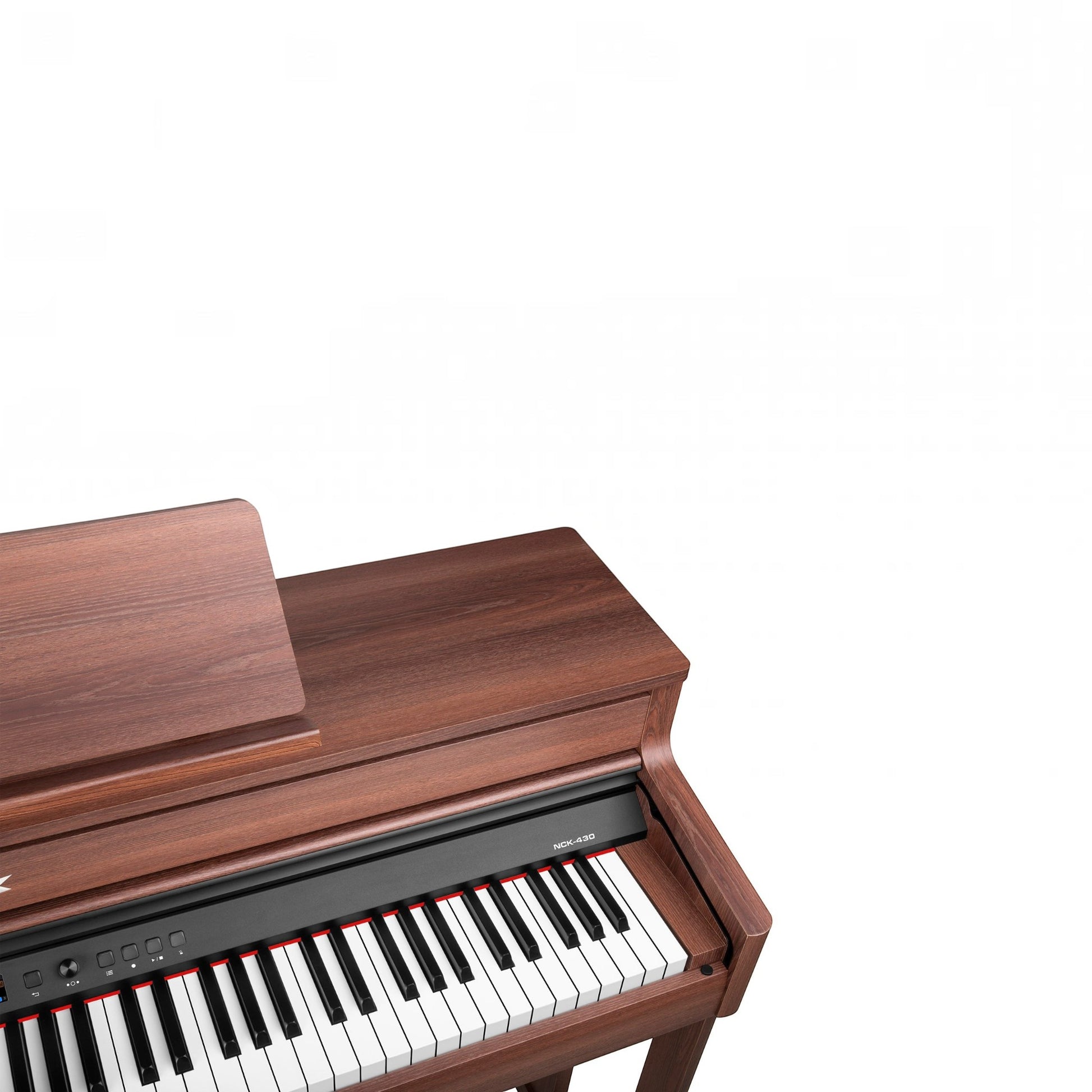 Đàn piano điện TÂN NHẠC CỤ Nux NCK430 màu gỗ sang trọng với bàn phím hammer-action chân thực