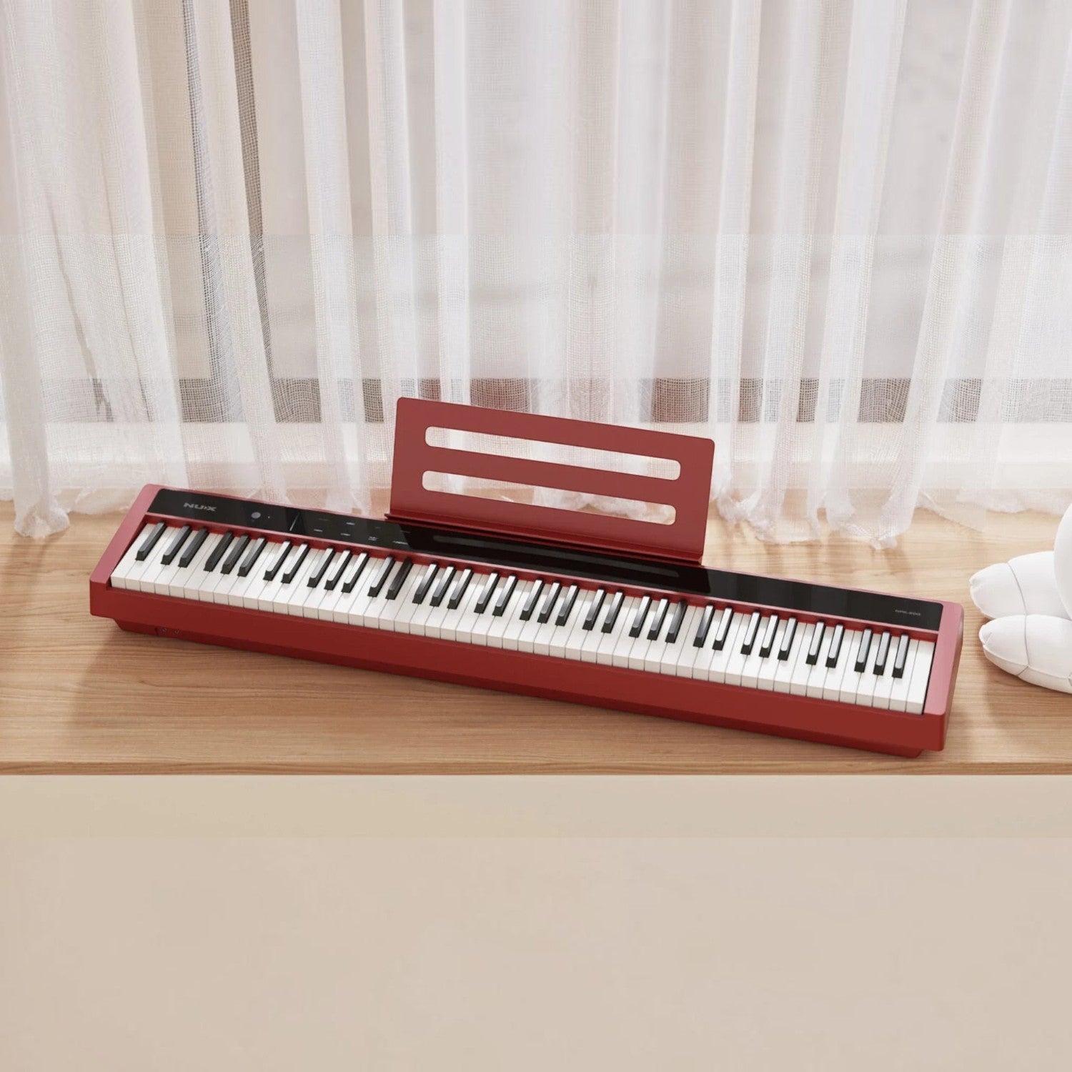 Đàn piano điện Nux NPK200 màu đỏ hiện đại với bàn phím WKJ-03 chân thực tại cửa hàng TÂN NHẠC CỤ
