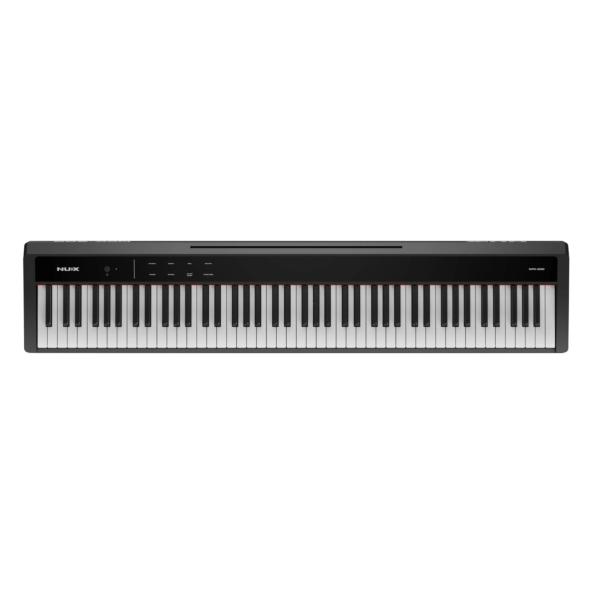 Đàn piano điện Nux NPK200 màu đỏ từ Tân Nhạc Cụ với thiết kế hiện đại, bàn phím WKJ-03 và các phím điều khiển cảm ứng