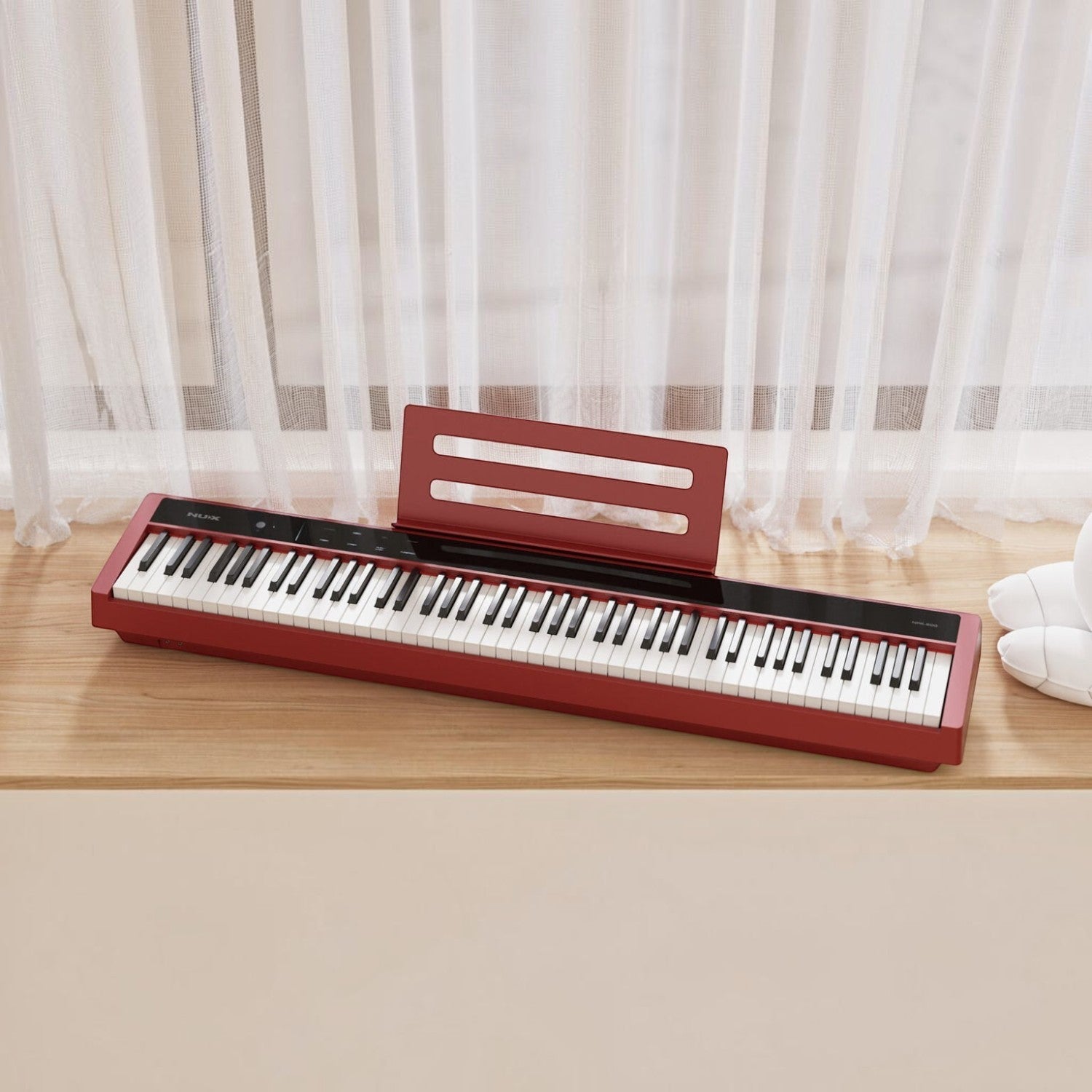 Đàn piano điện Nux NPK200 màu đỏ hiện đại với bàn phím WKJ-03 tại cửa hàng TÂN NHẠC CỤ