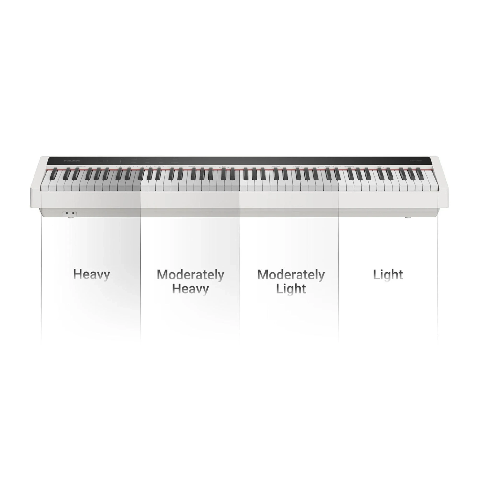 Đàn piano điện TÂN NHẠC CỤ Nux NPK200 màu trắng với bàn phím WKJ-03 mô phỏng độ nặng phím từ nặng đến nhẹ