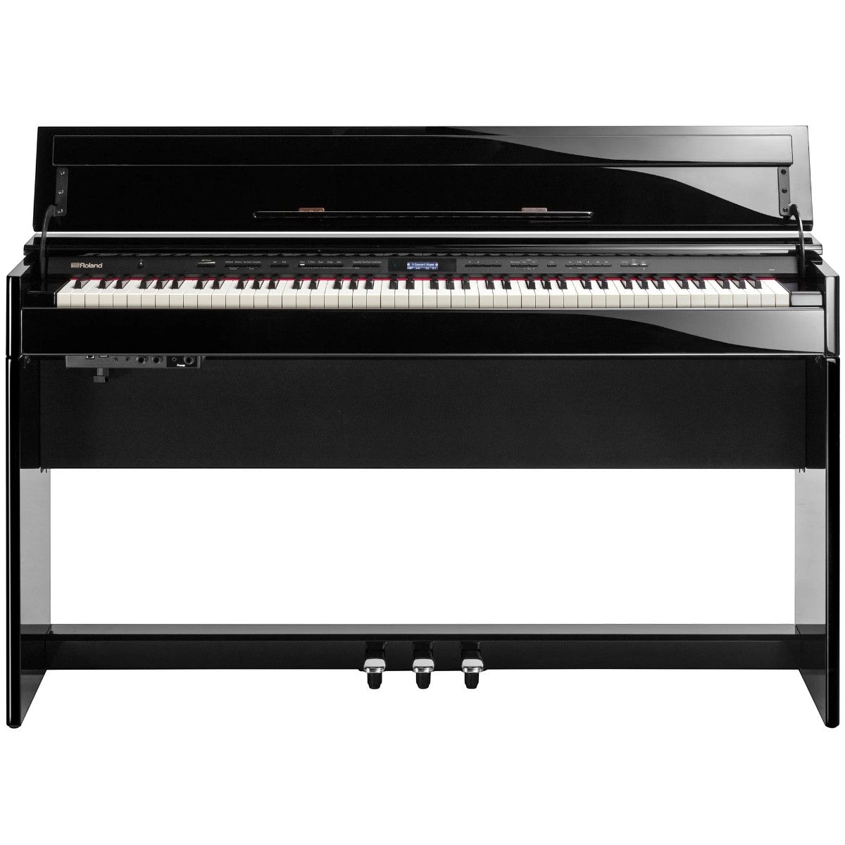 Đàn piano điện Roland DP603 màu đen bóng tại TÂN NHẠC CỤ với thiết kế dáng tủ mỏng hiện đại và bàn phím PHA-50 cao cấp
