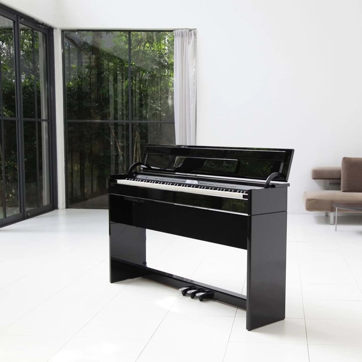 Đàn piano điện Roland DP603 màu đen bóng thiết kế dáng tủ mỏng hiện đại tại showroom TÂN NHẠC CỤ