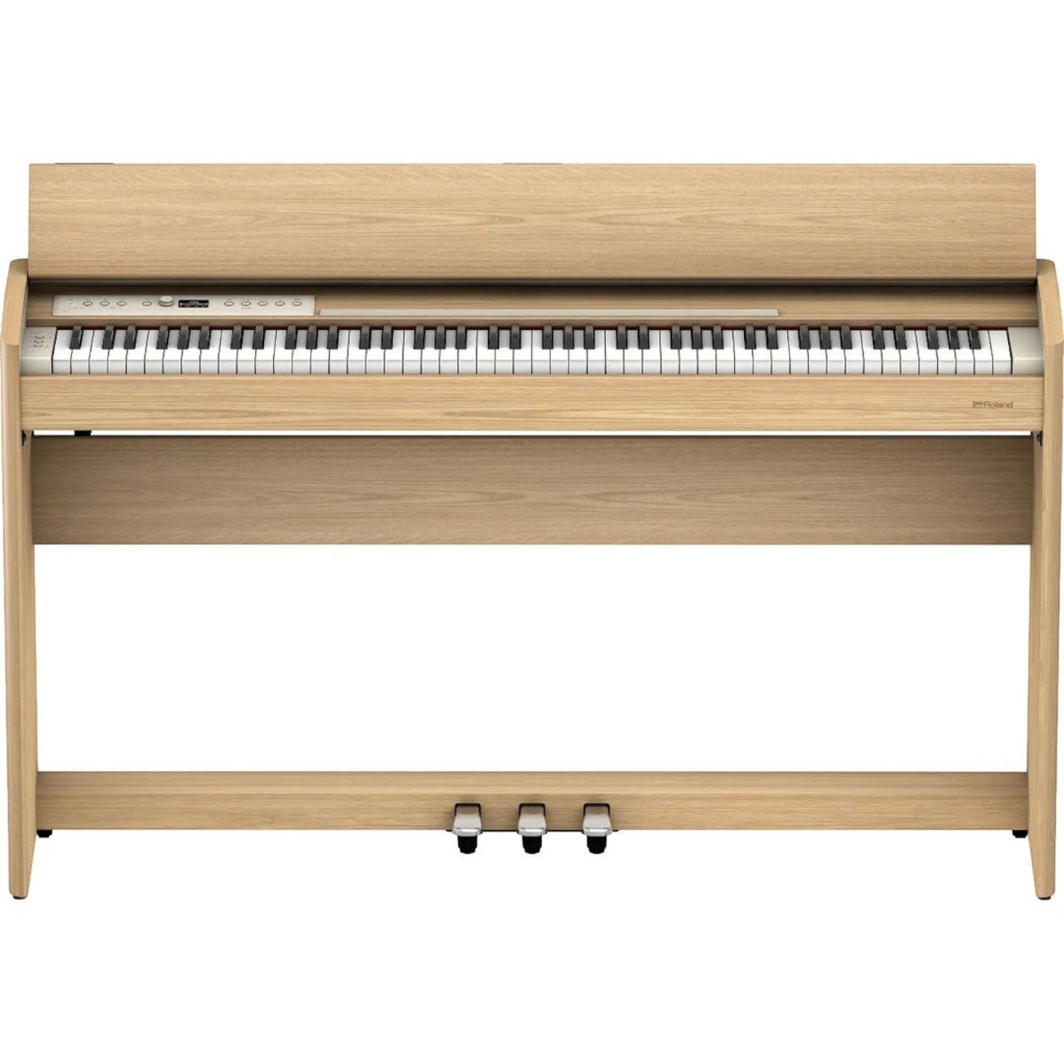 Đàn piano điện Roland F701 màu sồi hiện đại, thiết kế dáng phẳng tinh tế tại Tân Nhạc Cụ