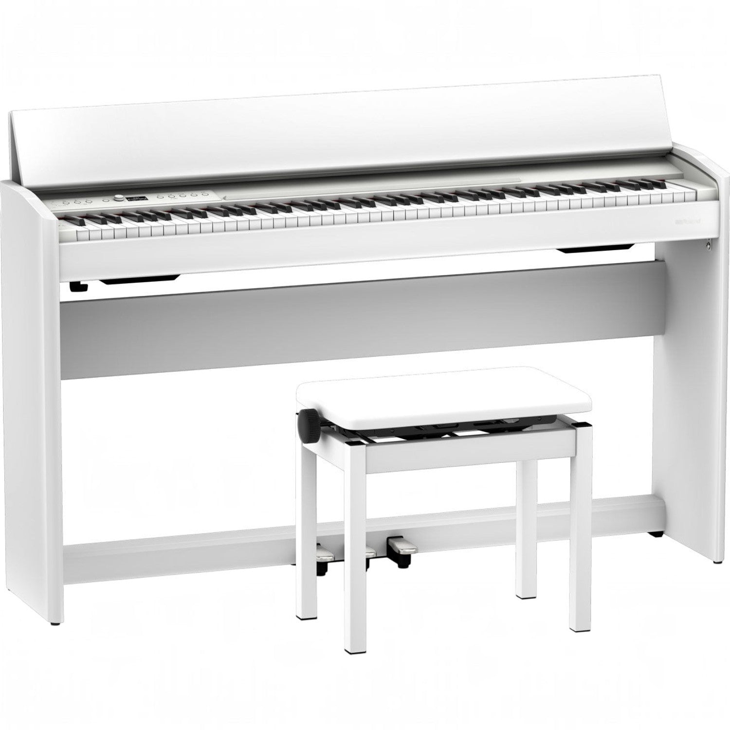 Đàn piano điện Roland F701 màu trắng hiện đại, thiết kế dáng phẳng tinh tế tại TÂN NHẠC CỤ