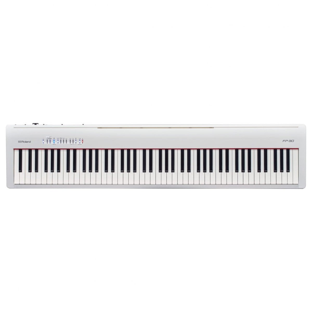 Đàn piano điện Roland FP-30 màu trắng tại TÂN NHẠC CỤ, thiết kế 88 phím búa nặng PHA-4 Standard gọn nhẹ.
