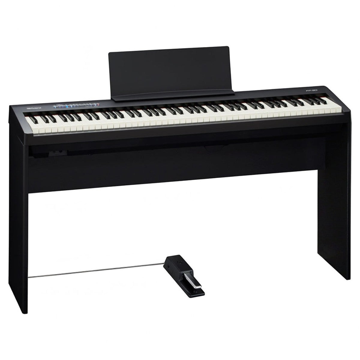 Đàn piano điện Roland FP-30 màu đen tại Tân Nhạc Cụ với bàn phím búa nặng PHA-4 và giá để nhạc
