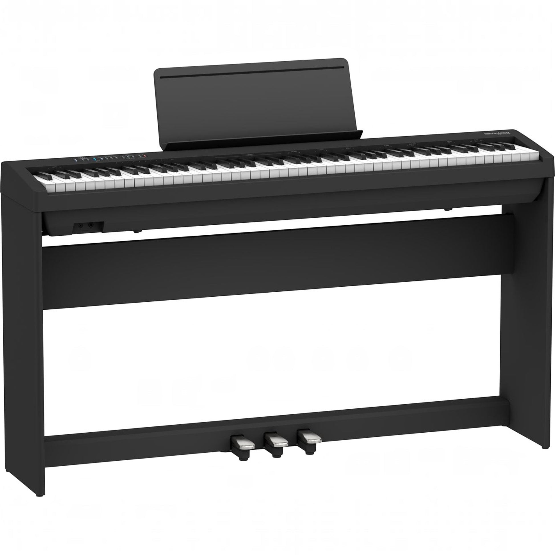 Đàn piano điện Roland FP-30X màu đen với chân đế và bộ 3 pedal tại TÂN NHẠC CỤ