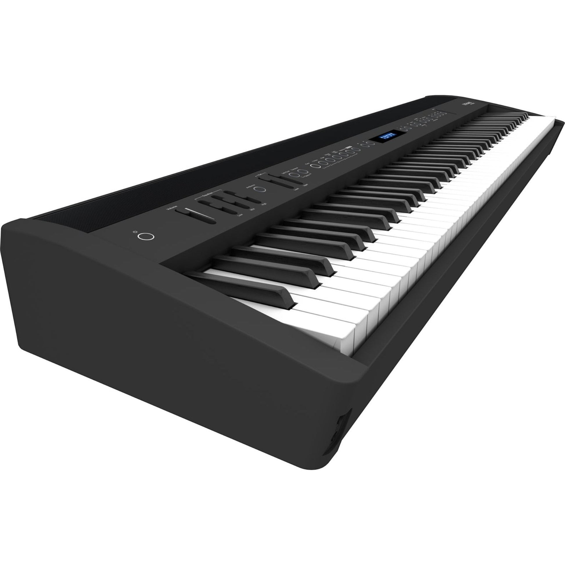 Đàn piano điện Roland FP-60X màu đen tại TÂN NHẠC CỤ với 88 phím búa PHA-4, màn hình LCD và bảng điều khiển trực quan.