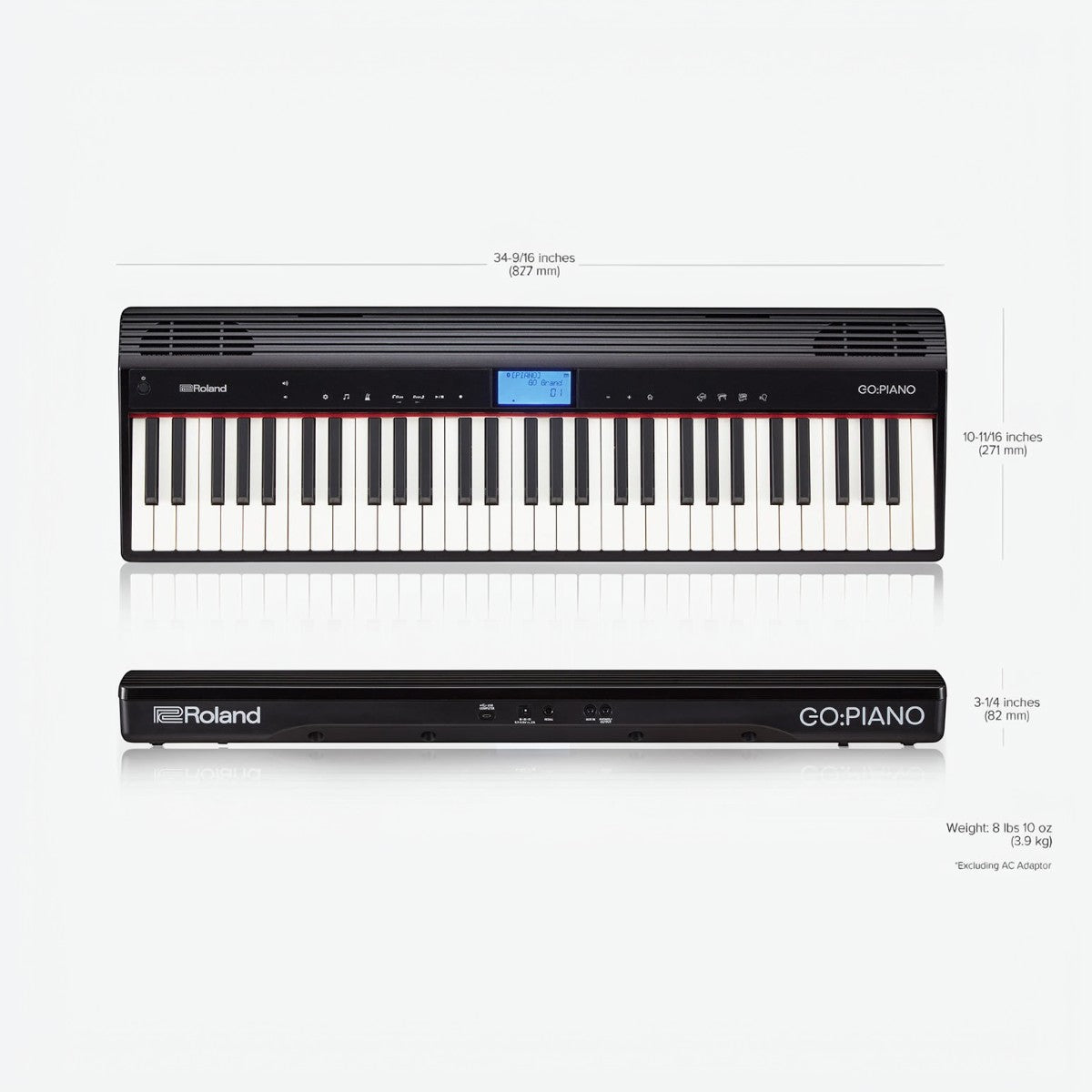 Đàn piano điện Roland GO:61 màu đen với 61 phím full-size, thiết kế nhỏ gọn, di động tại TÂN NHẠC CỤ