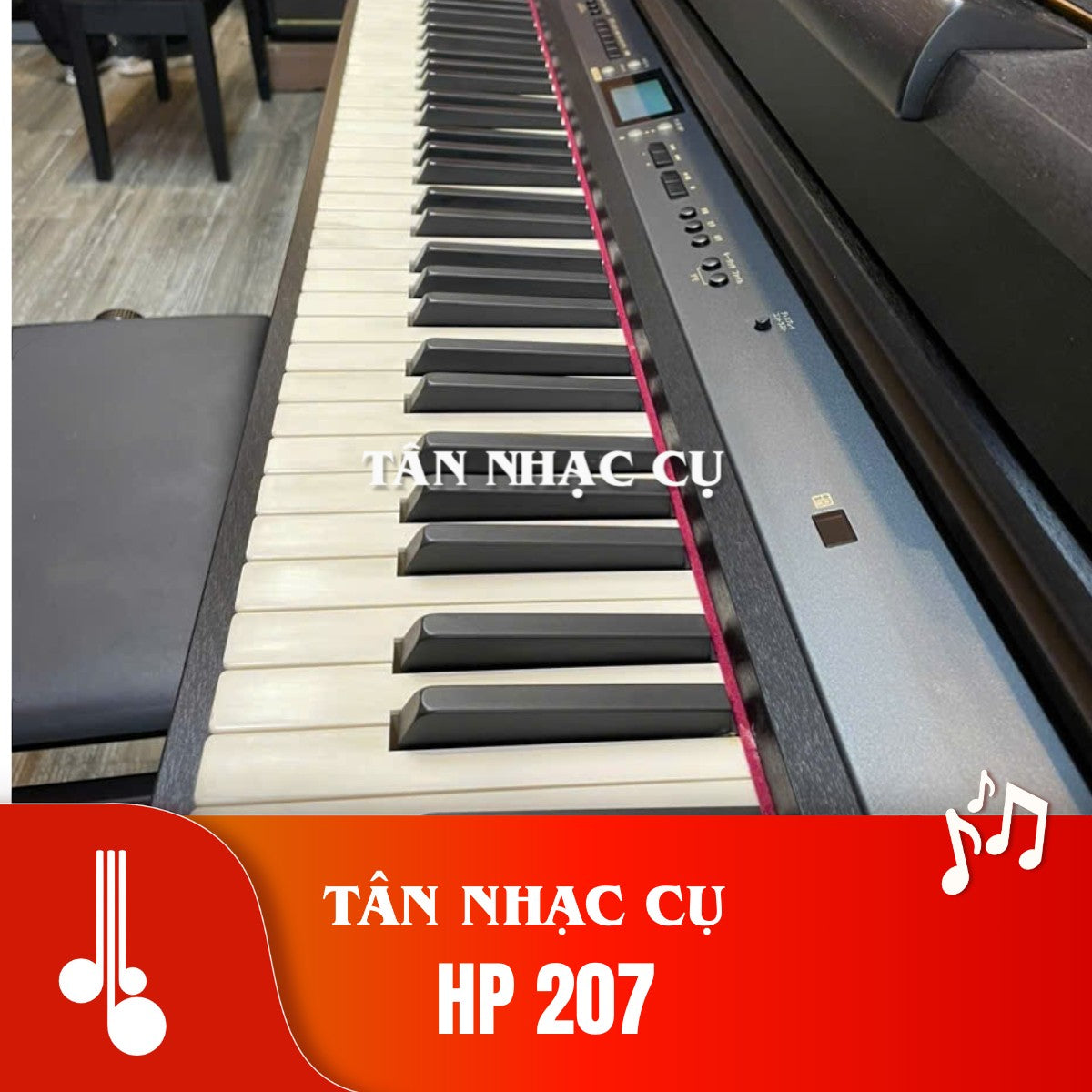 Đàn piano điện Roland HP207 với bàn phím PHA II Ivory Feel sang trọng tại cửa hàng TÂN NHẠC CỤ