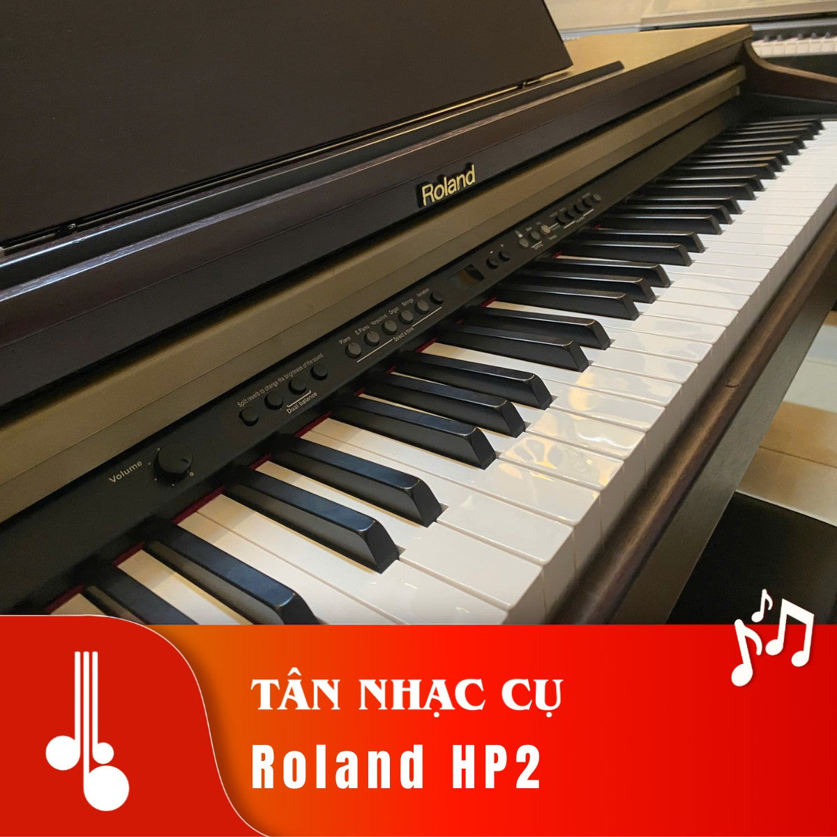 Đàn piano điện Roland HP2 màu gỗ sang trọng với bàn phím búa PHA II tại TÂN NHẠC CỤ