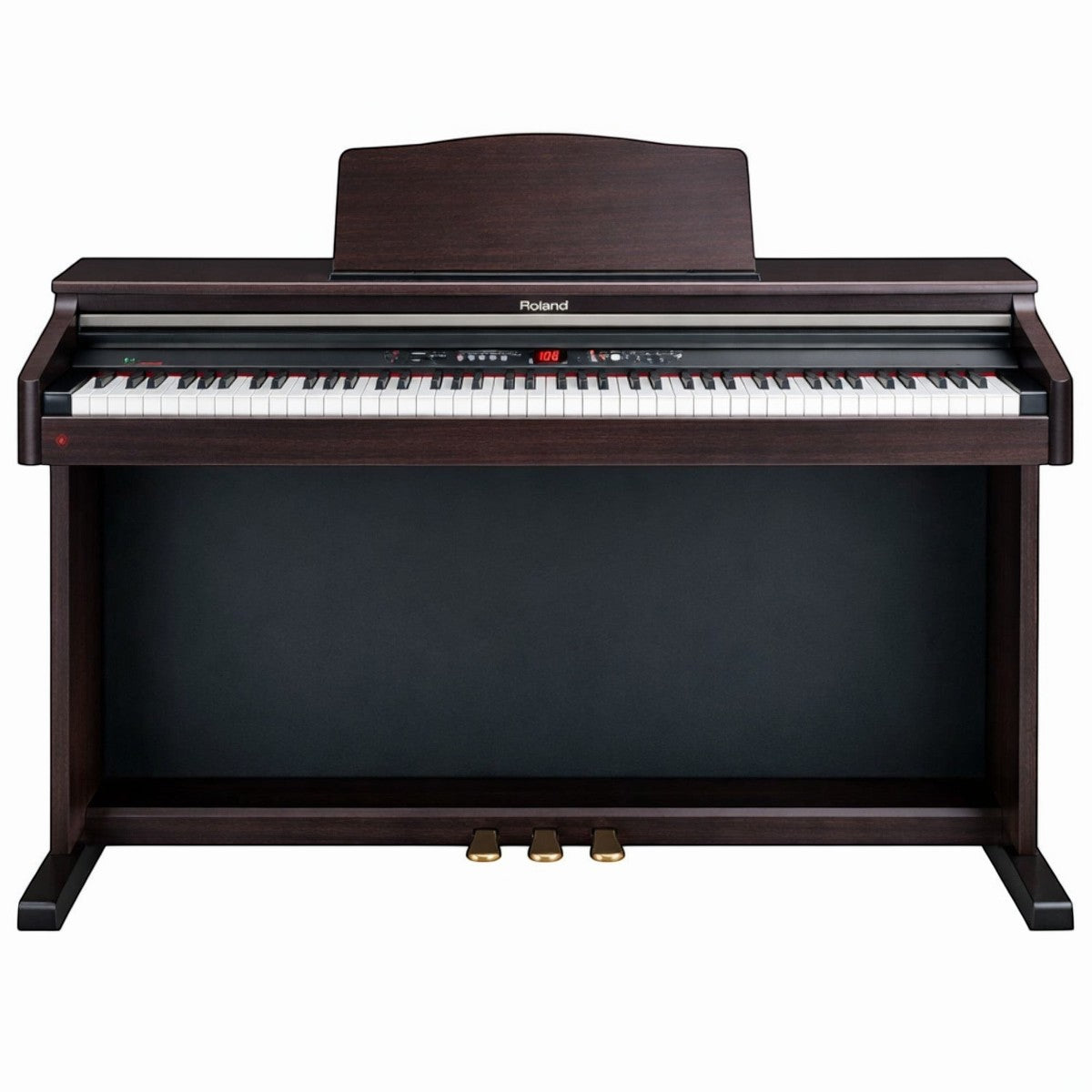 Đàn piano điện dáng tủ Roland HP3 màu gỗ nâu sang trọng tại Tân Nhạc Cụ với bàn phím búa và thiết kế chắc chắn