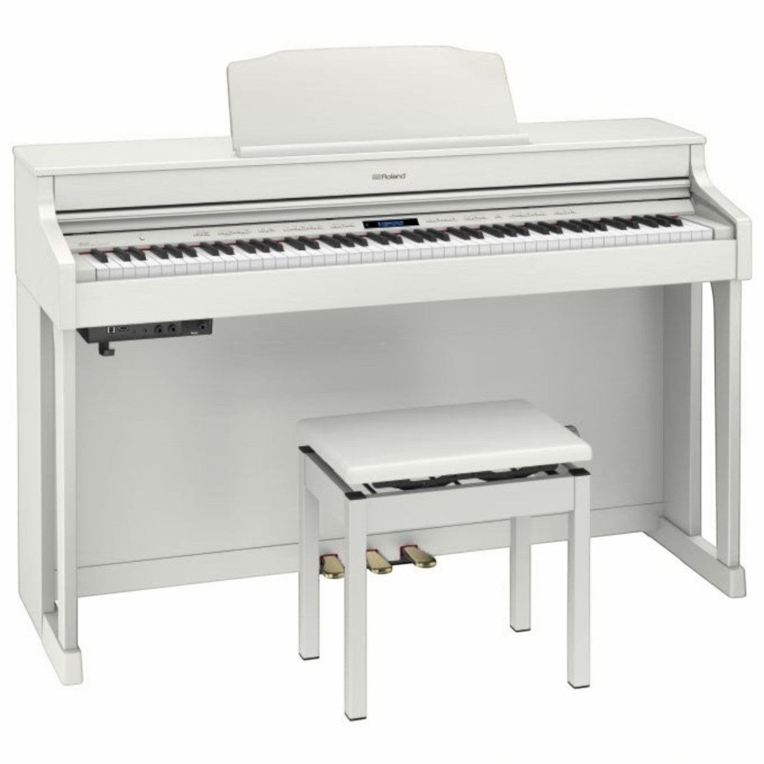 Đàn piano điện Roland HP603 màu trắng sang trọng tại TÂN NHẠC CỤ, thiết kế dáng console hiện đại kèm ghế ngồi