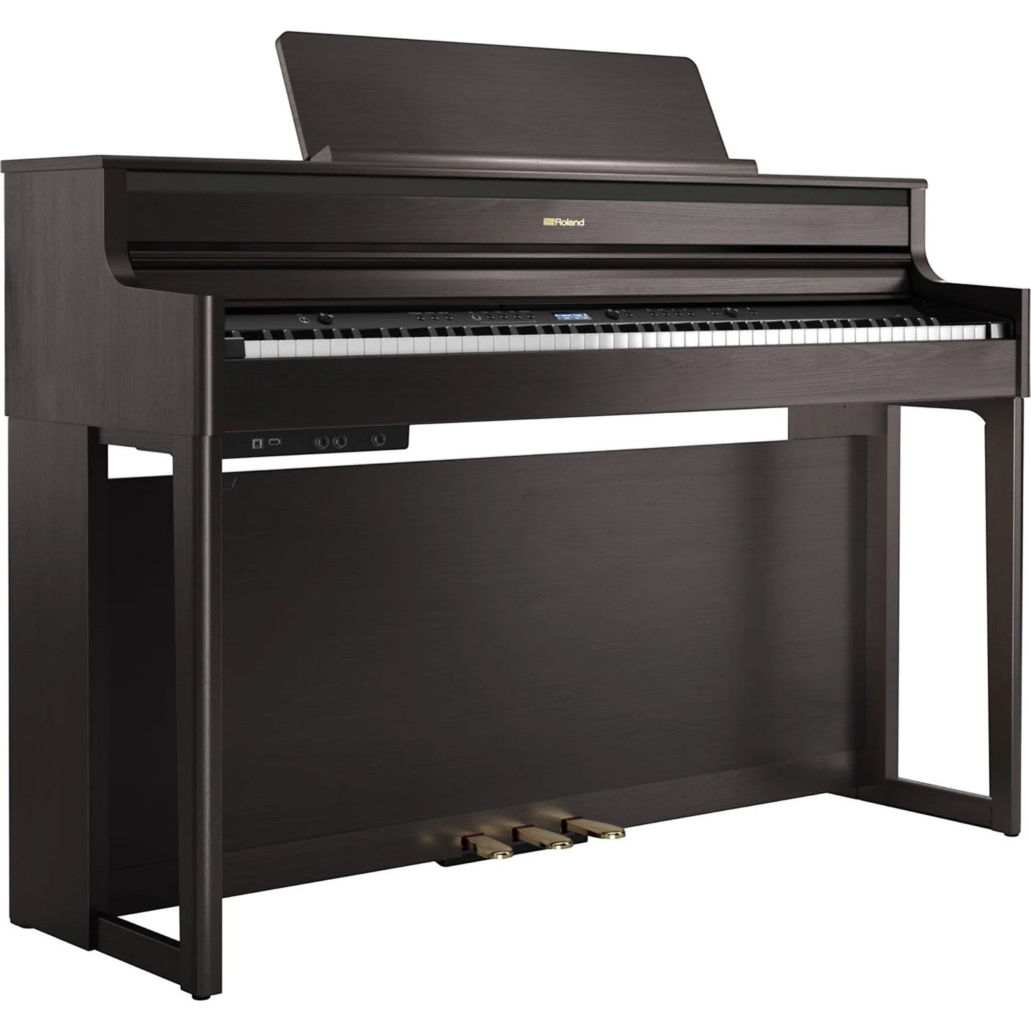 Đàn piano điện Roland HP704 màu nâu gỗ sang trọng tại Tân Nhạc Cụ với phím búa PHA-50 và hệ thống 4 loa cao cấp
