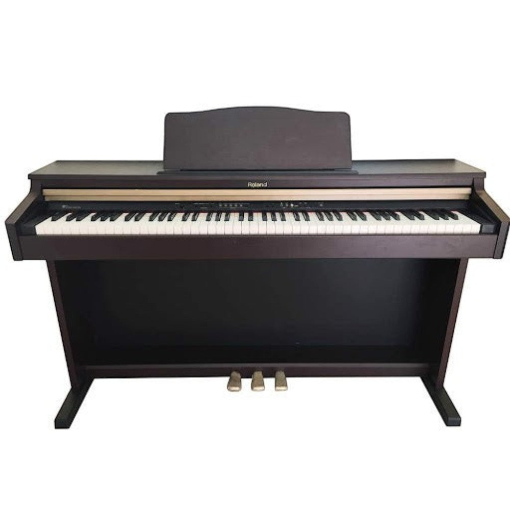 Đàn piano điện Roland HPi6DLC màu nâu gỗ sang trọng tại TÂN NHẠC CỤ với thiết kế hiện đại và phím đàn chân thực