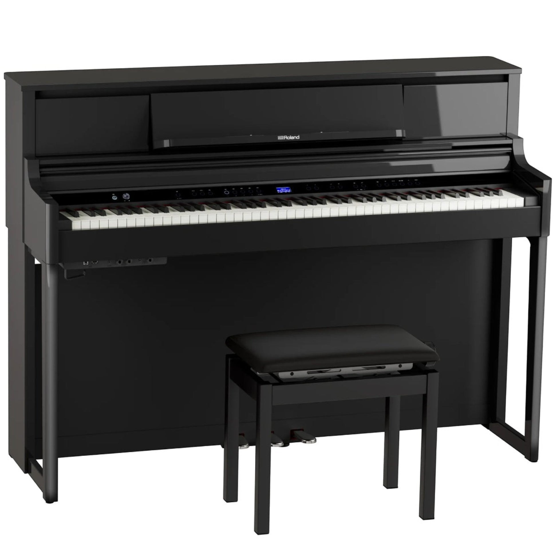 Đàn piano điện TÂN NHẠC CỤ Roland LX-5 màu đen bóng sang trọng với bàn phím lai gỗ PHA-50 và thiết kế tủ đứng hiện đại