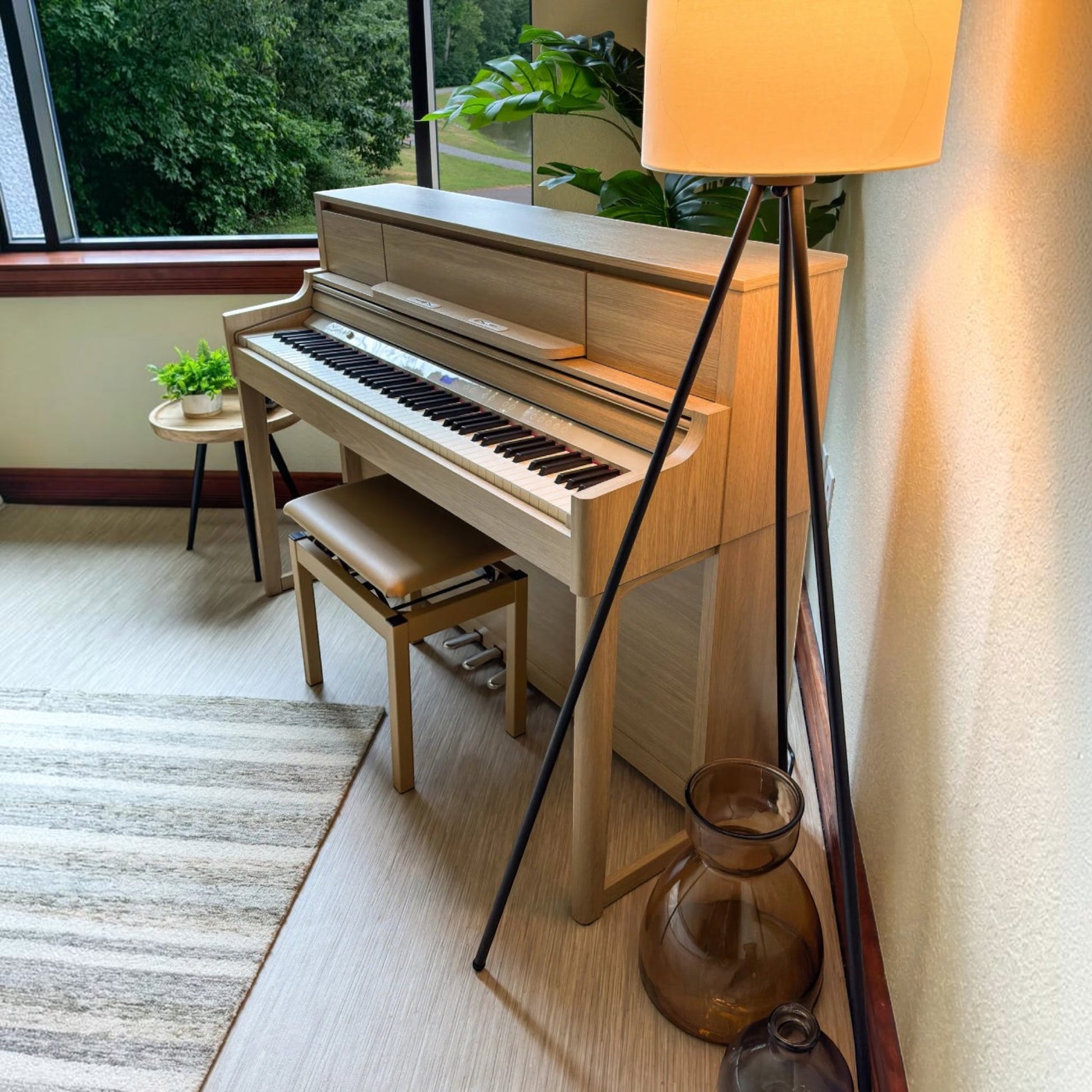 Đàn piano điện Roland LX-5 màu gỗ sồi sáng sang trọng tại showroom TÂN NHẠC CỤ