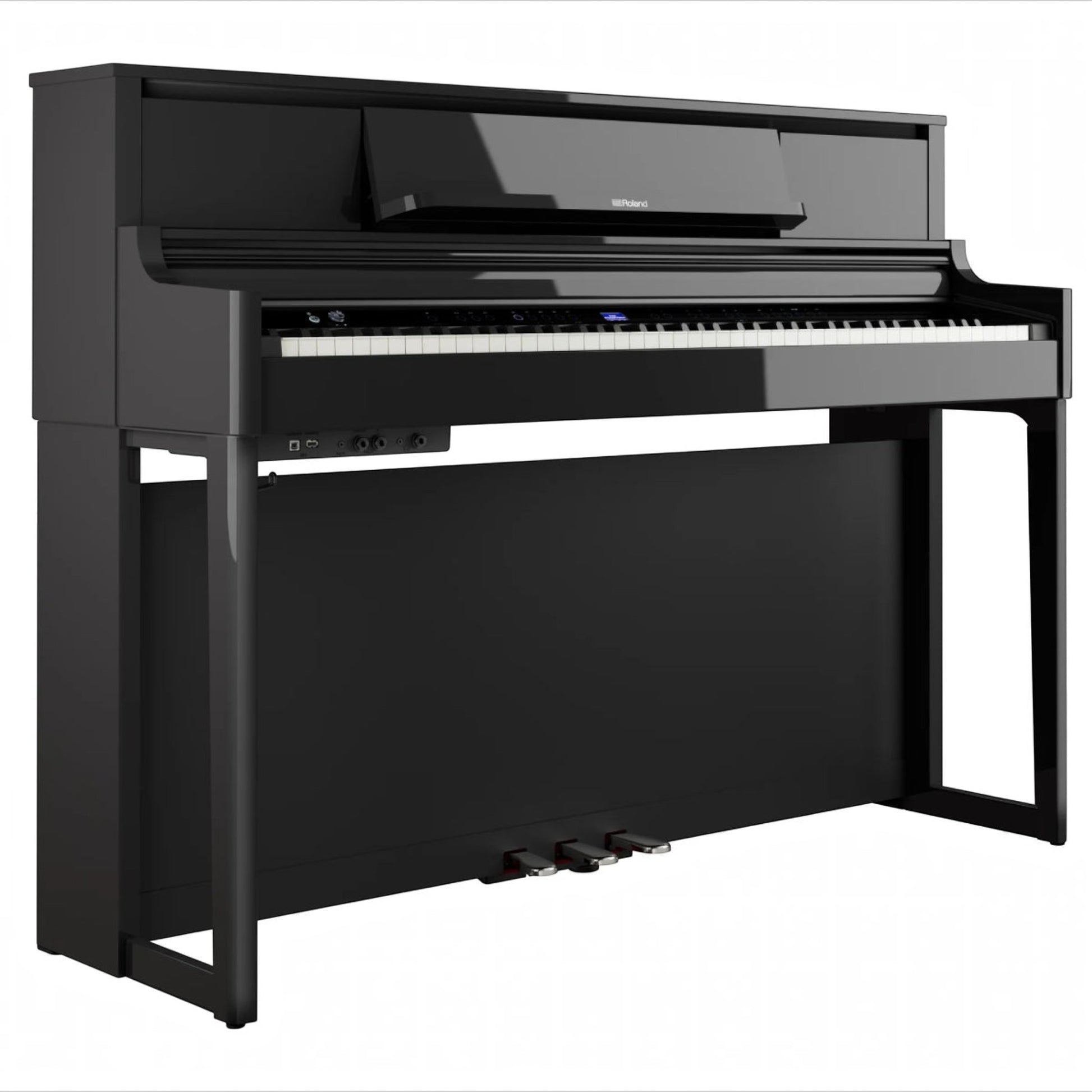 Đàn piano điện TÂN NHẠC CỤ Roland LX-5 màu đen bóng với thiết kế tủ đứng sang trọng và bàn phím PHA-50 cao cấp