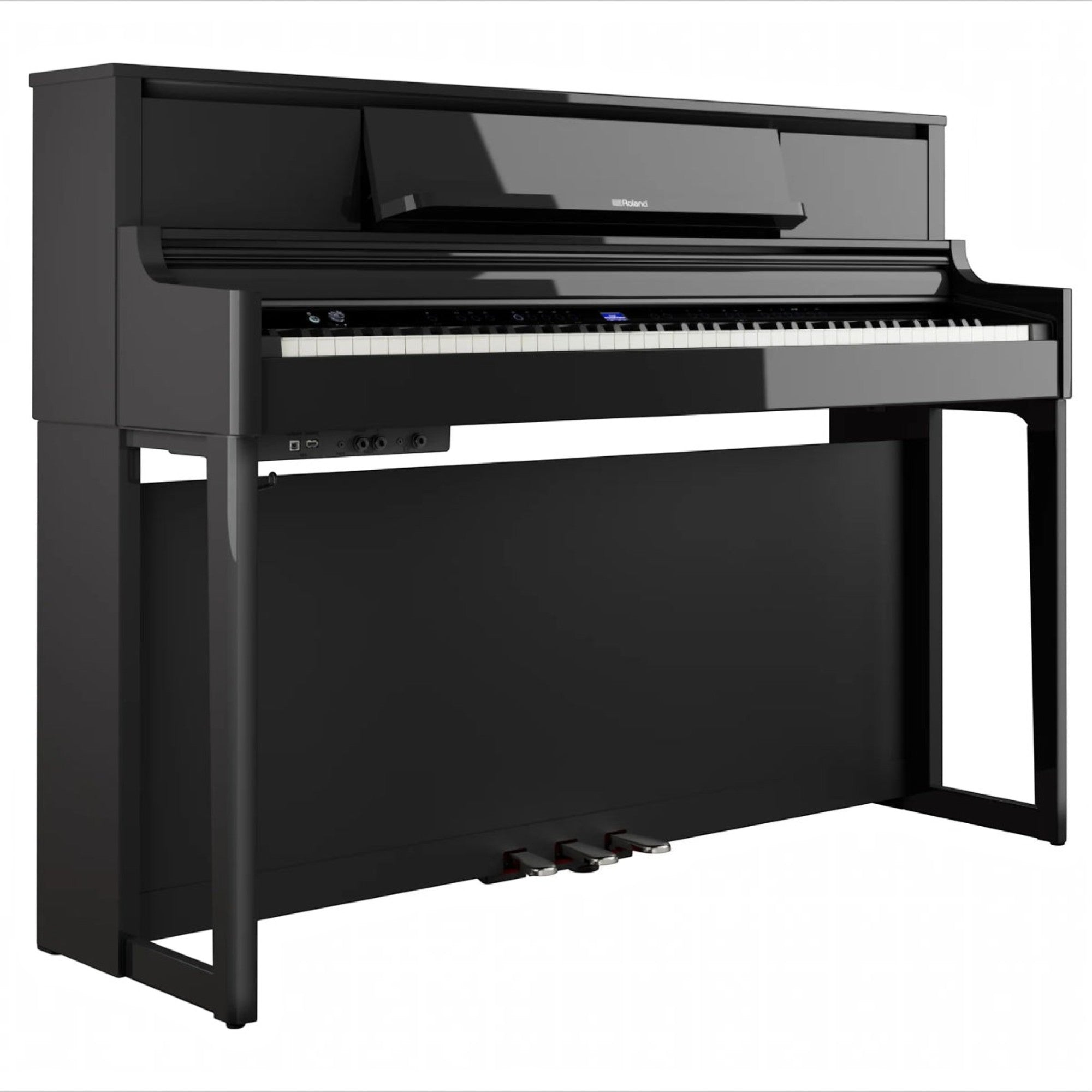 Đàn piano điện TÂN NHẠC CỤ Roland LX-5 màu đen bóng với thiết kế tủ đứng sang trọng và bàn phím PHA-50 cao cấp