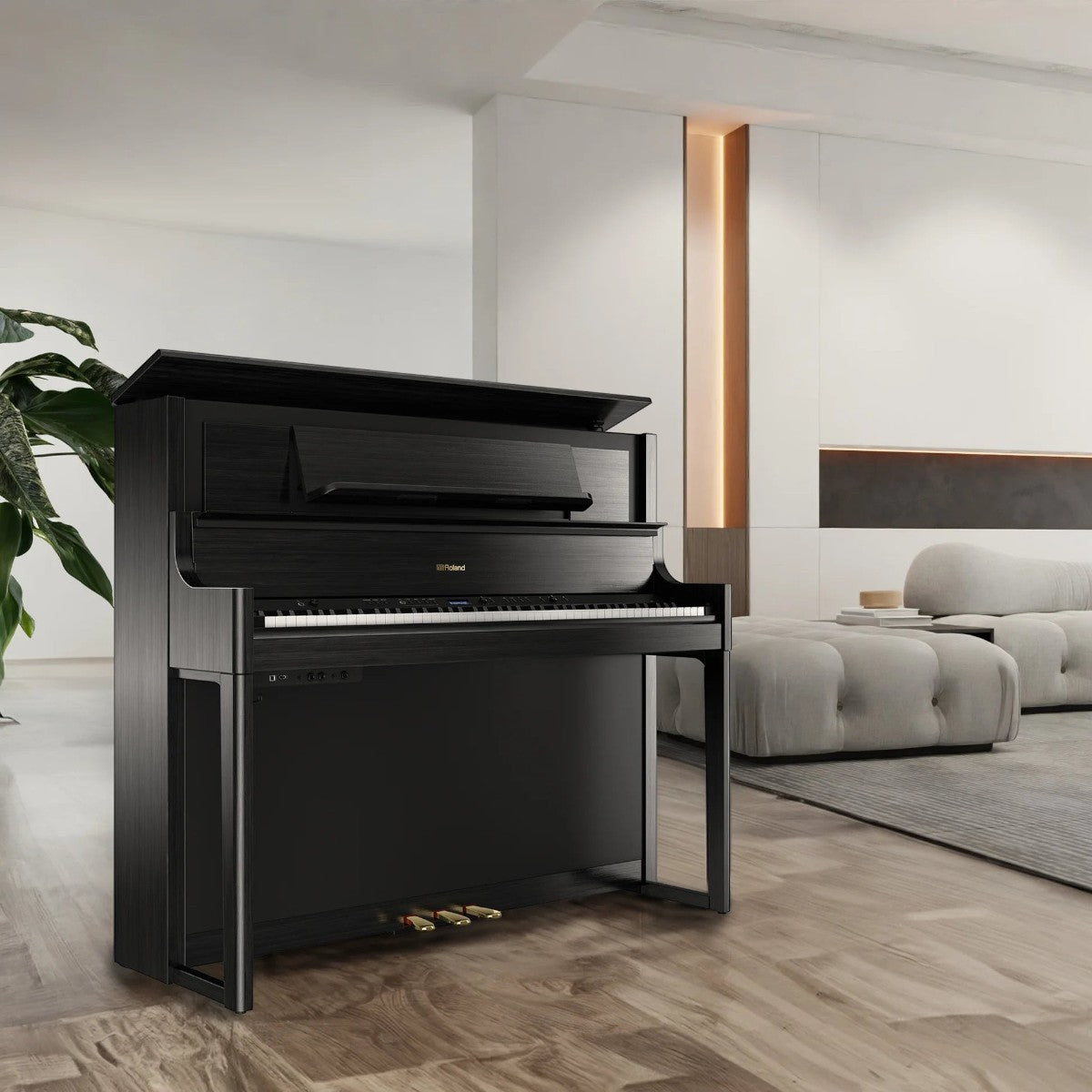 Đàn piano điện Roland LX708 hàng lướt màu đen sang trọng tại TÂN NHẠC CỤ với thiết kế tủ đứng hiện đại
