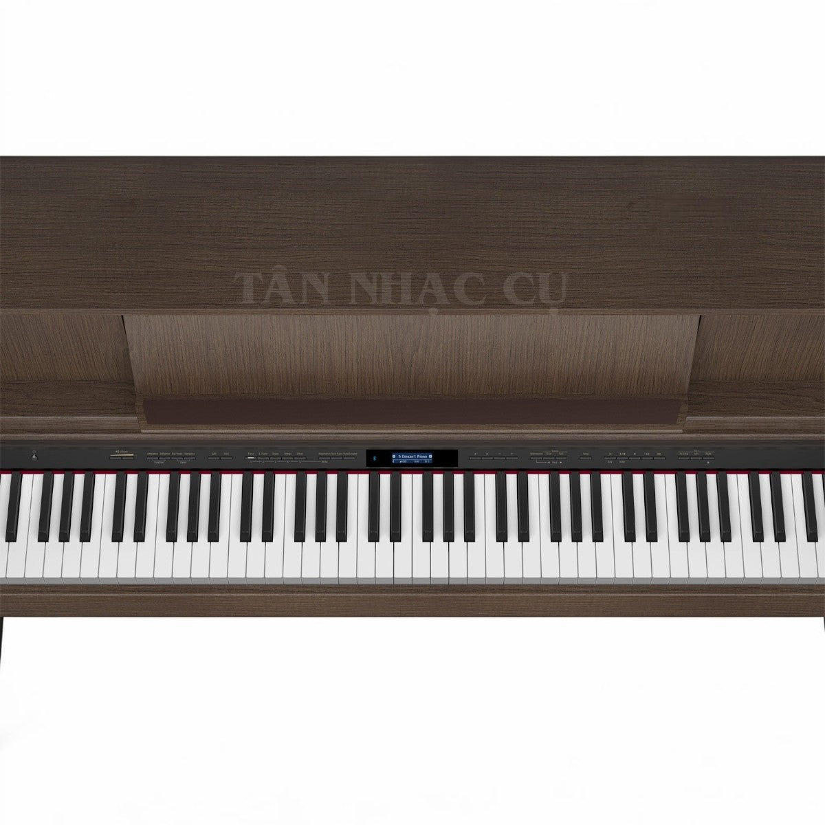 Đàn piano điện TÂN NHẠC CỤ Roland LX7 màu nâu gỗ với bàn phím PHA-50, góc nhìn từ trên xuống