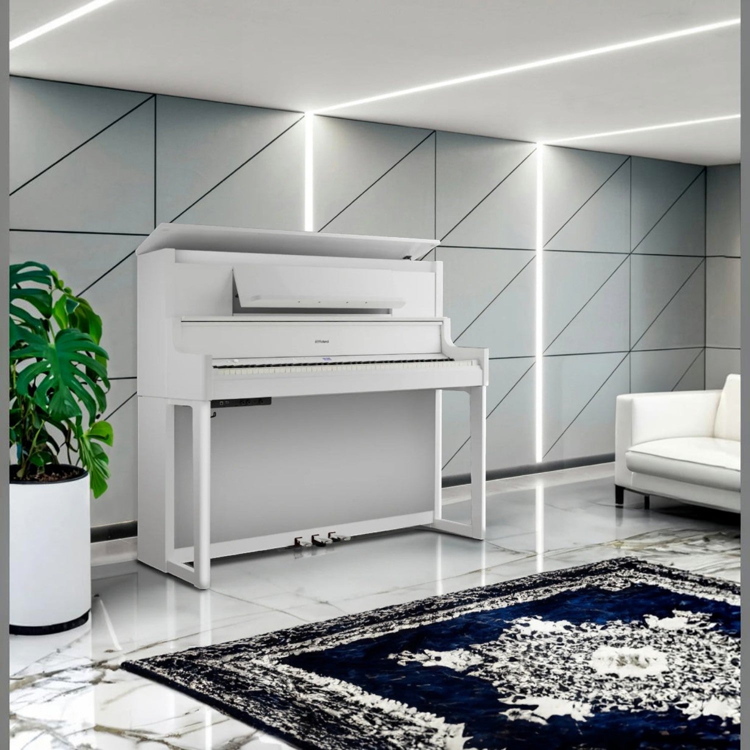 Đàn piano điện Roland LX9 màu trắng bóng sang trọng tại showroom TÂN NHẠC CỤ
