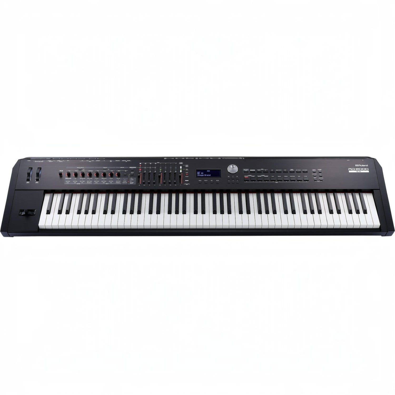 Đàn piano điện stage TÂN NHẠC CỤ Roland RD-2000 EX màu đen với bàn phím PHA-50 và bảng điều khiển chuyên nghiệp