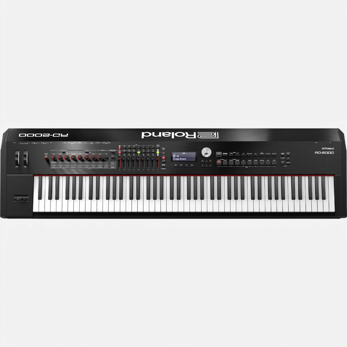 Đàn piano điện stage Roland RD-2000 màu đen chuyên nghiệp với bàn phím PHA-50 và bảng điều khiển tại TÂN NHẠC CỤ